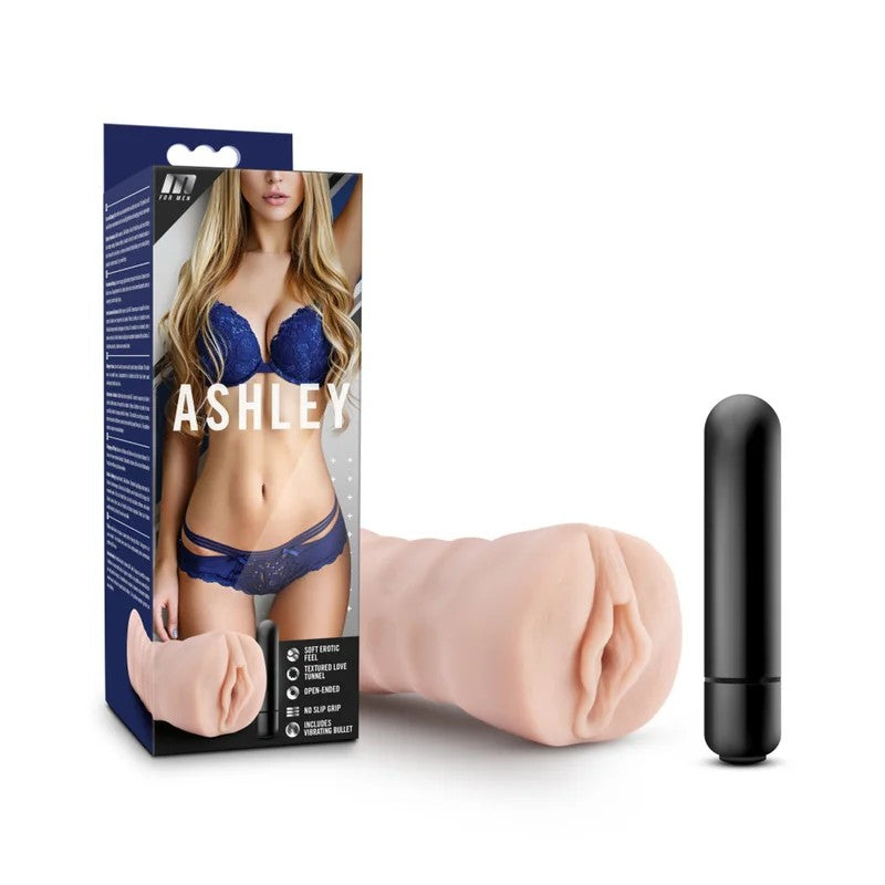 Blush–MForMen“Ashley”StrokerMasturbatorwithVibratingBullet(LightFlesh)