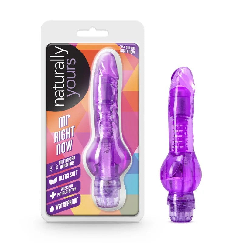 Blush–NaturallyYours“MrRightNow”PenisVibrator(Purple)