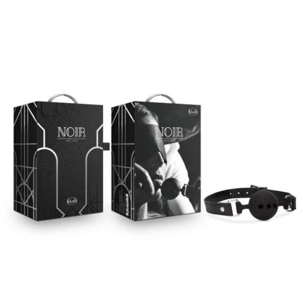 Blush–NOIRBreathableSiliconeBallGag(Black)