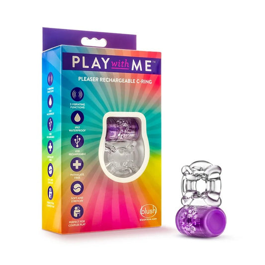 Blush–PlaywithMePleaserRechargeableCockRing(Purple)