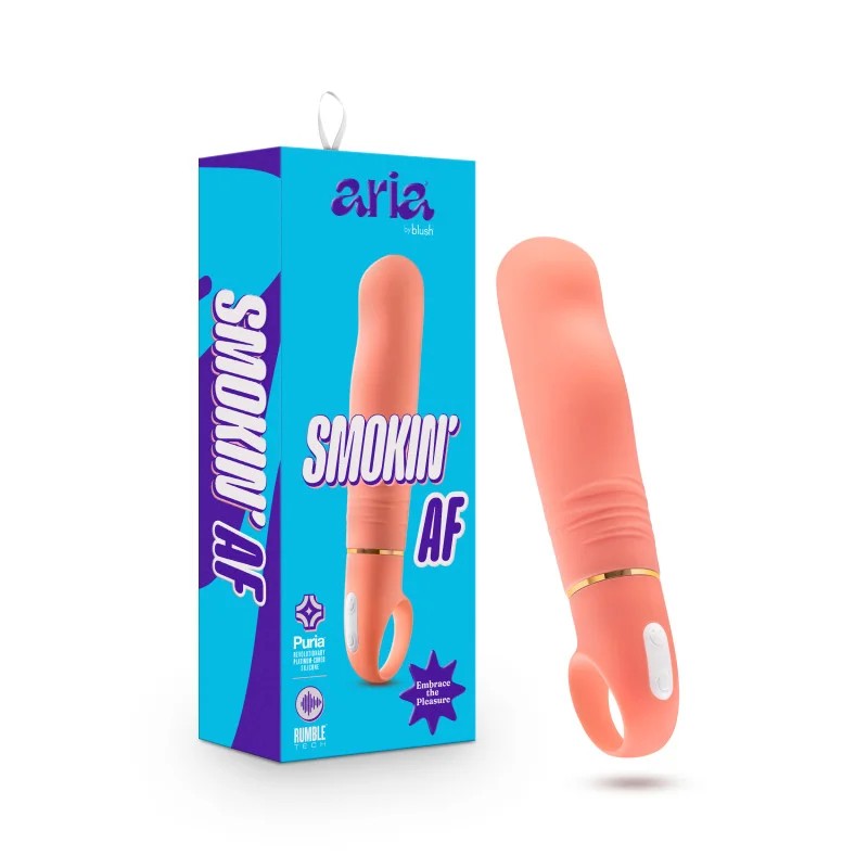 Blush–“SmokinAF”SiliconeRumbleVibrator(Orange)