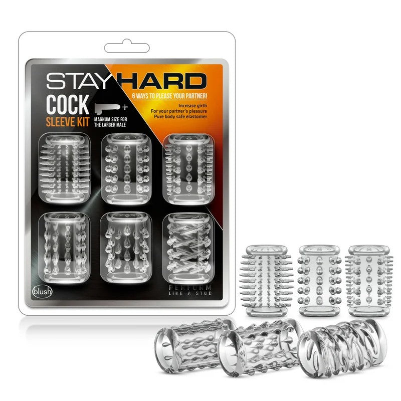 Blush–StayHardCockSleeveKit(Clear)