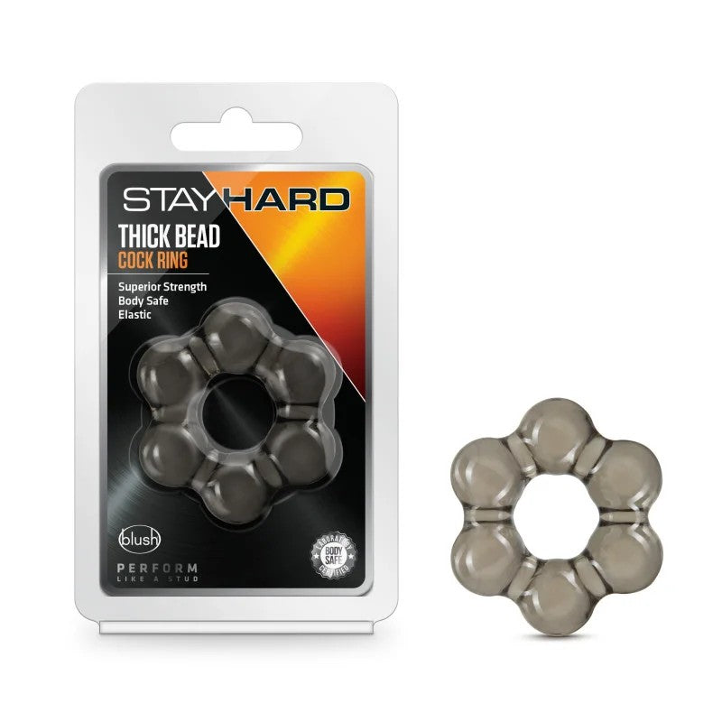 Blush–StayHardThickBeadCockRing(Smoke)