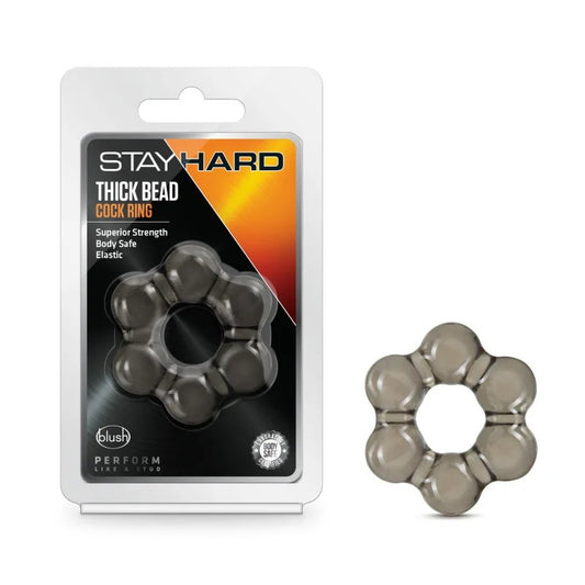 Blush–StayHardThickBeadCockRing(Smoke)