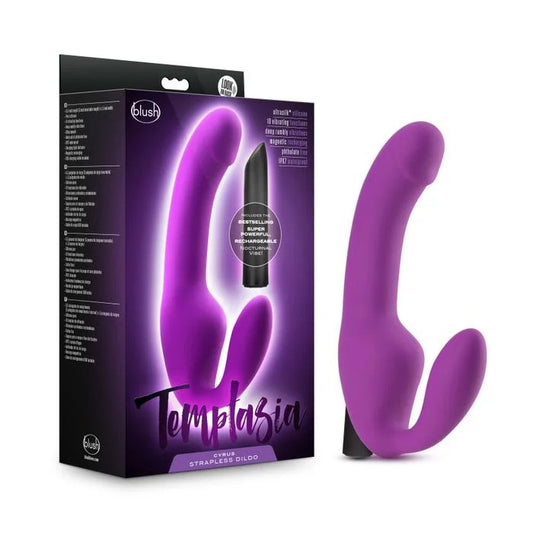 Blush–Temptasia“Cyrus”VibratingStraplessStrapon(Purple)