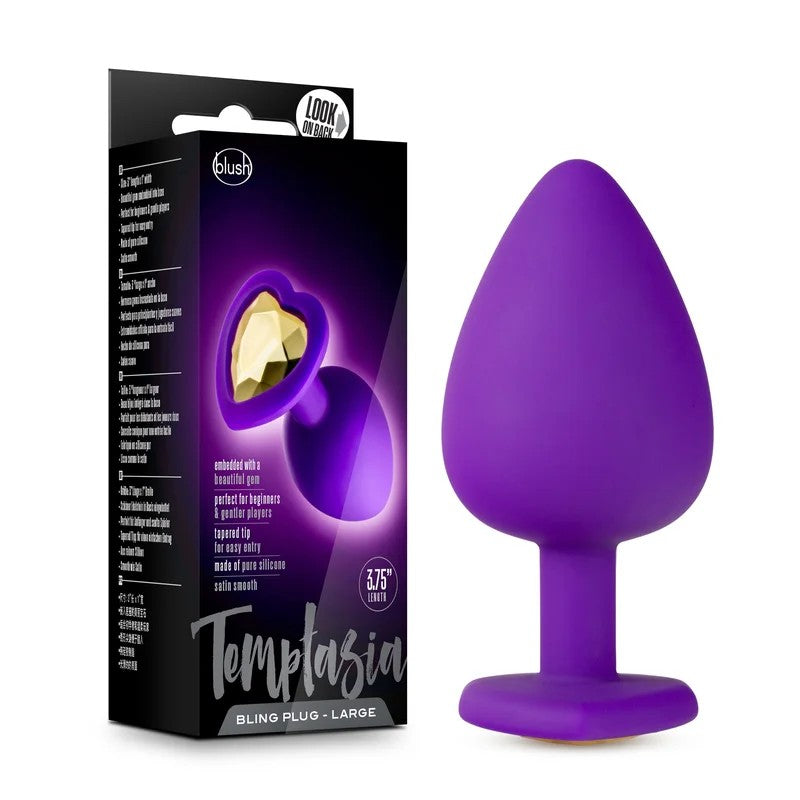 Blush–TemptasiaBlingPlugLarge(Purple/Gold)