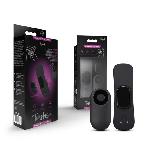 Blush–TemptasiaRechargeableRemoteControlVibratingPanties(Black)