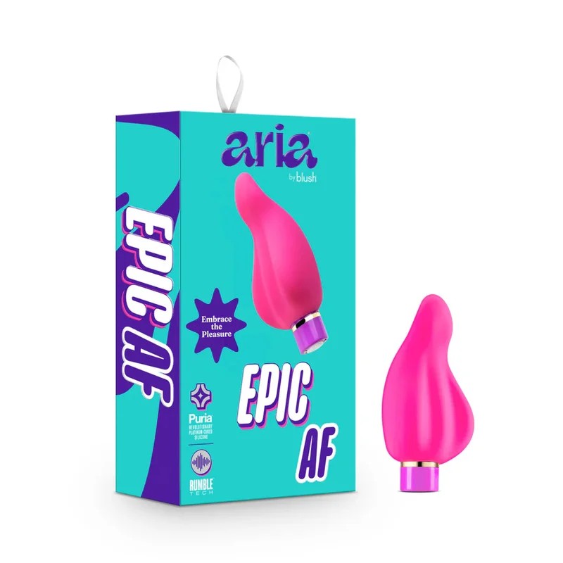 BlushAriaEpicAFCurvedFuchsiaSiliconeClitoralVibrator