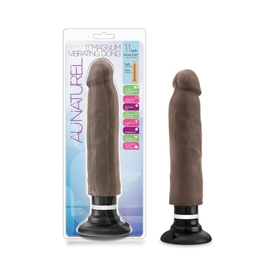 BlushAuNaturel11inchSensaFeelMagnumVibratingDongDualDensityDeepInsertion