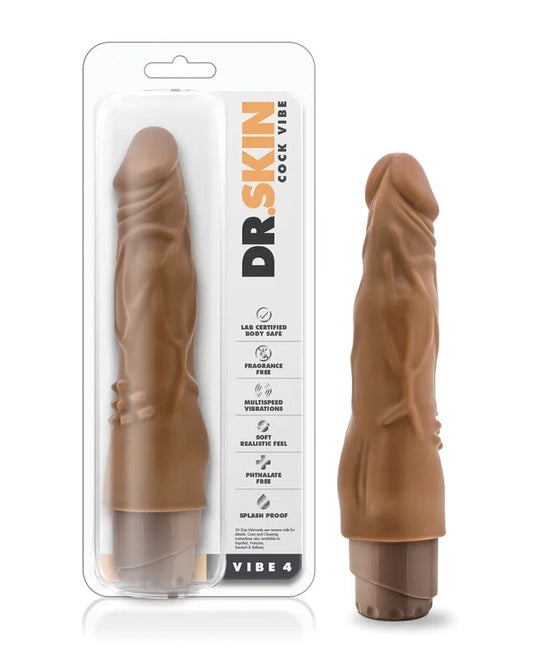 BlushDr.SkinCockVibe8″VibratingCock–Mocha