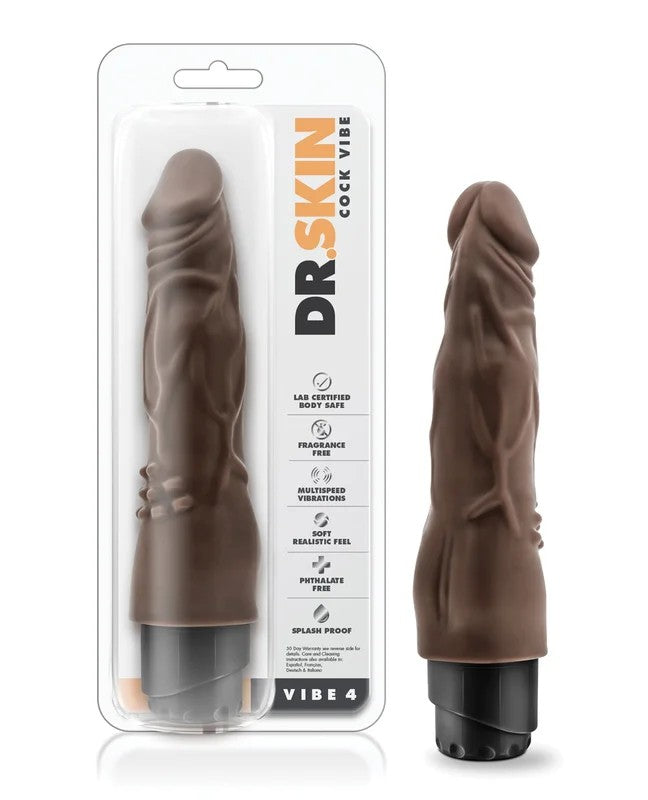 BlushDr.SkinCockVibe8″VibratingCock–Chocolate