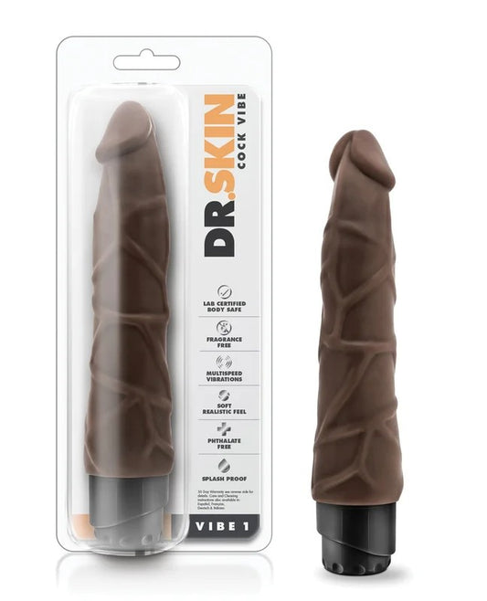 BlushDr.SkinCockVibe9″VibratingCock–Chocolate