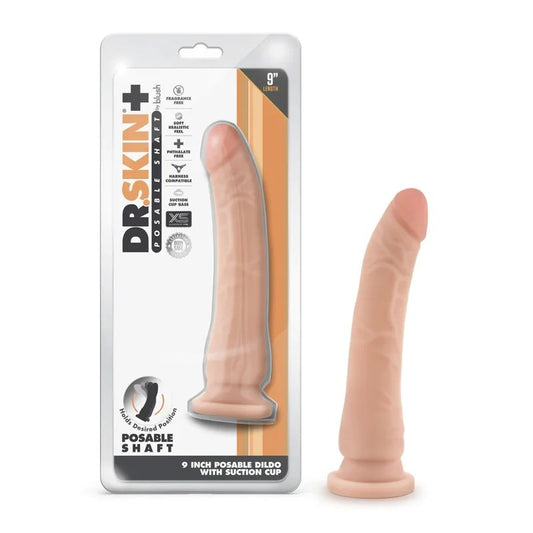 BlushDr.SkinPlus9″PosableFleshDildowithSuctionCup
