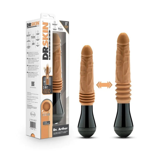 BlushDr.SkinSiliconeArthurLarge10.5InchVibratingGyratingandThrustingDildo