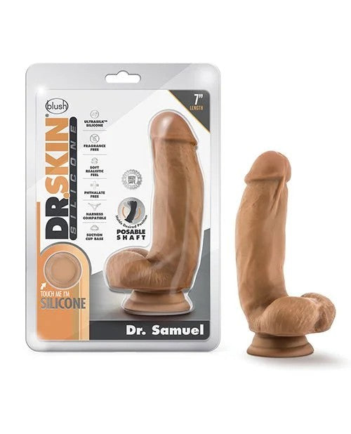 BlushDr.SkinSiliconeDr.Samuel7″Dildow/Balls–Mocha