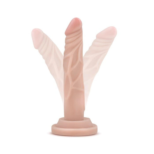 BlushDrSkin5inchMiniCockRealisticTPEDildoSlimSuctionBaseforBeginnerPegging