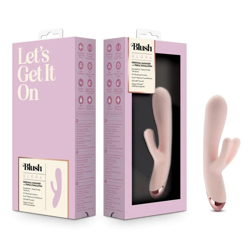 BlushEloraG-SpotClitoralTripleStimulatorRabbitVibrator