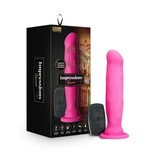 BlushImpressionsHavanaPink8-InchLongRechargeableVibratingDildo