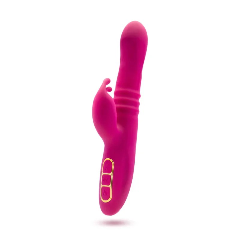 BlushKiraVelvetWarmingGyrating&ThrustingSiliconeRabbitVibrator