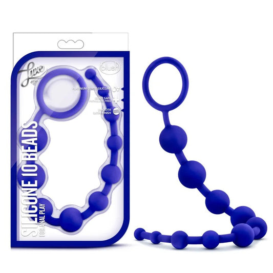 BlushLuxeIndigo12.5-InchSiliconeAnalBeads