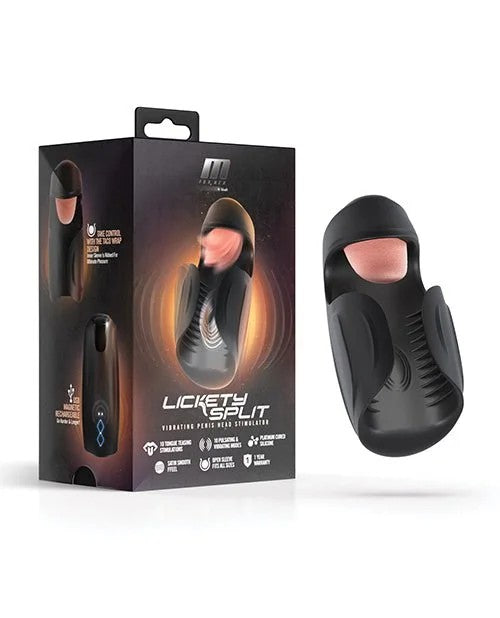 BlushMForMen–LicketySplit–VibratingPenisHeadStimulator–Black