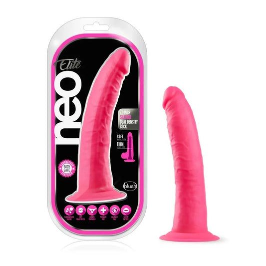 BlushNeoElitePink7.5InchSiliconeDildo