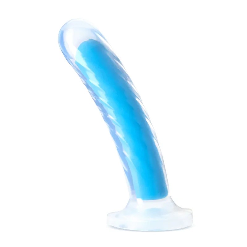 BlushNeoEliteTao7InchDildoGlowInTheDarkNeonBlue