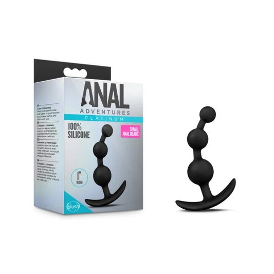 BlushNovelties–AnalAdventuresSiliconeSmallBeadedPlug(Black)