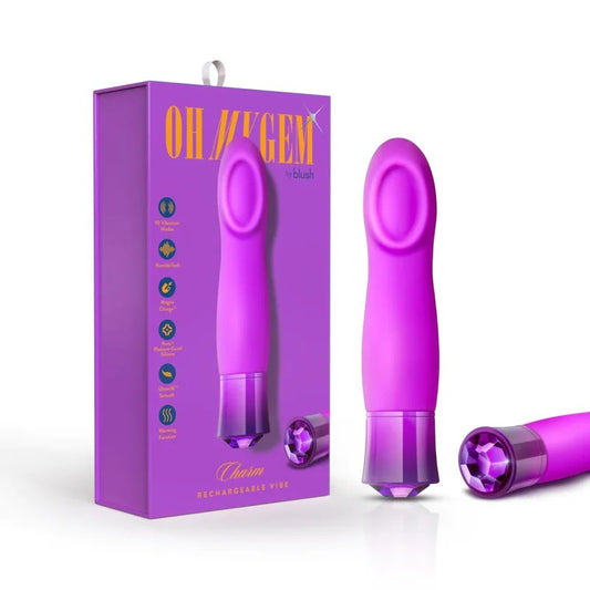 BlushOhMyGemCharmSiliconeWarmingWandVibrator