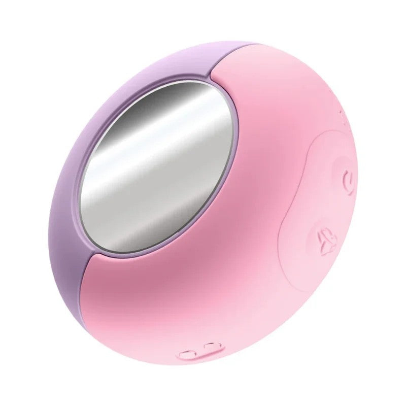 BlushPlayWithMePout&PlayPinkClitoralVibratorWithaBuilt-inMirror