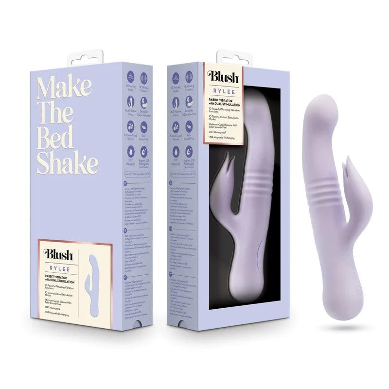 BlushRyleeRabbitThrustingVibratorClitStimulator