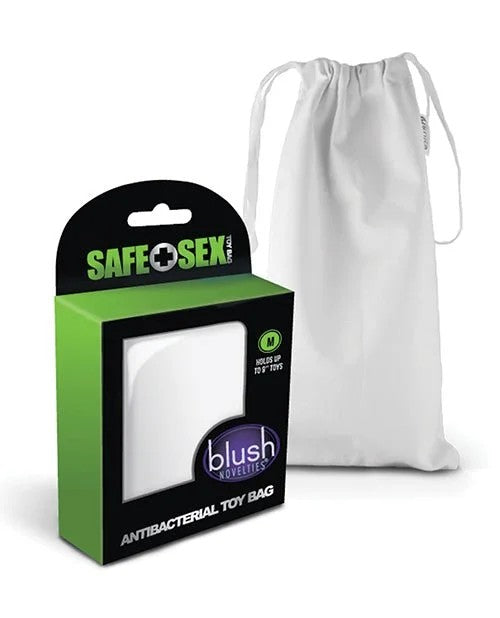 BlushSafeSexAntibacterialToyBagMedium–White