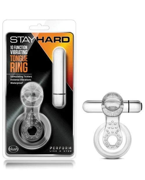 BlushStayHardVibratingToungeRing–10FunctionClear