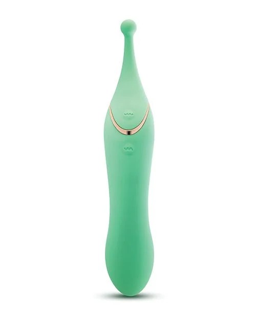 BlushStella7InchDual-EndedClitoralG-SpotVibratingWandWithPrecisionStimulation–Green