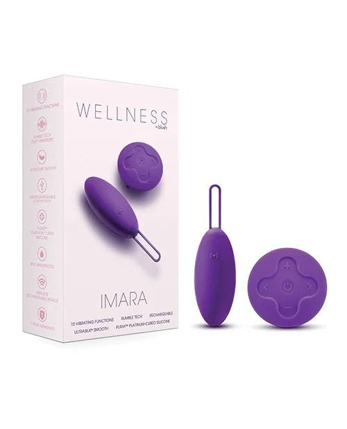 BlushWellnessImaraVibratingEggw/Remote–Purple