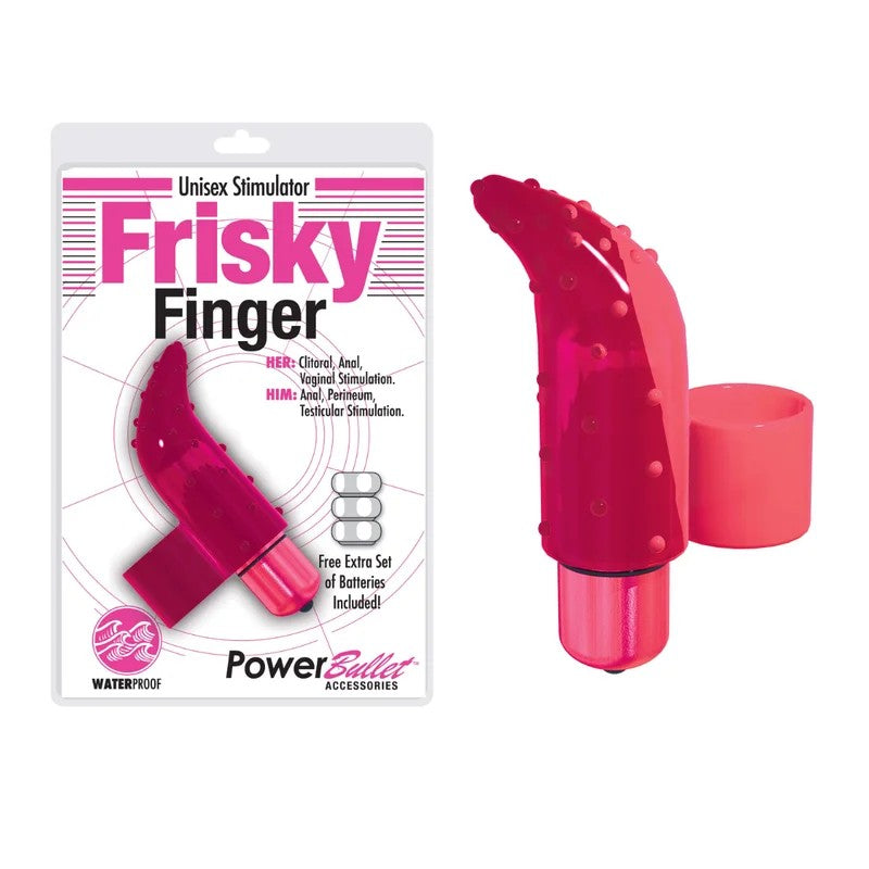 BMS–FriskyFingerTexturedFingerVibrator(Pink)