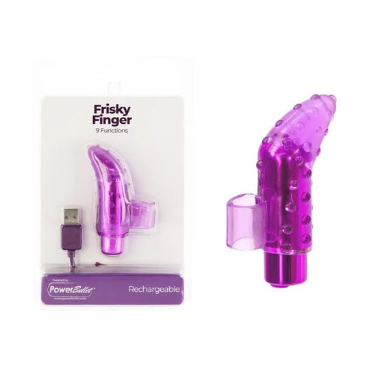 BMS–FriskyFingerTexturedFingerVibrator(Purple)