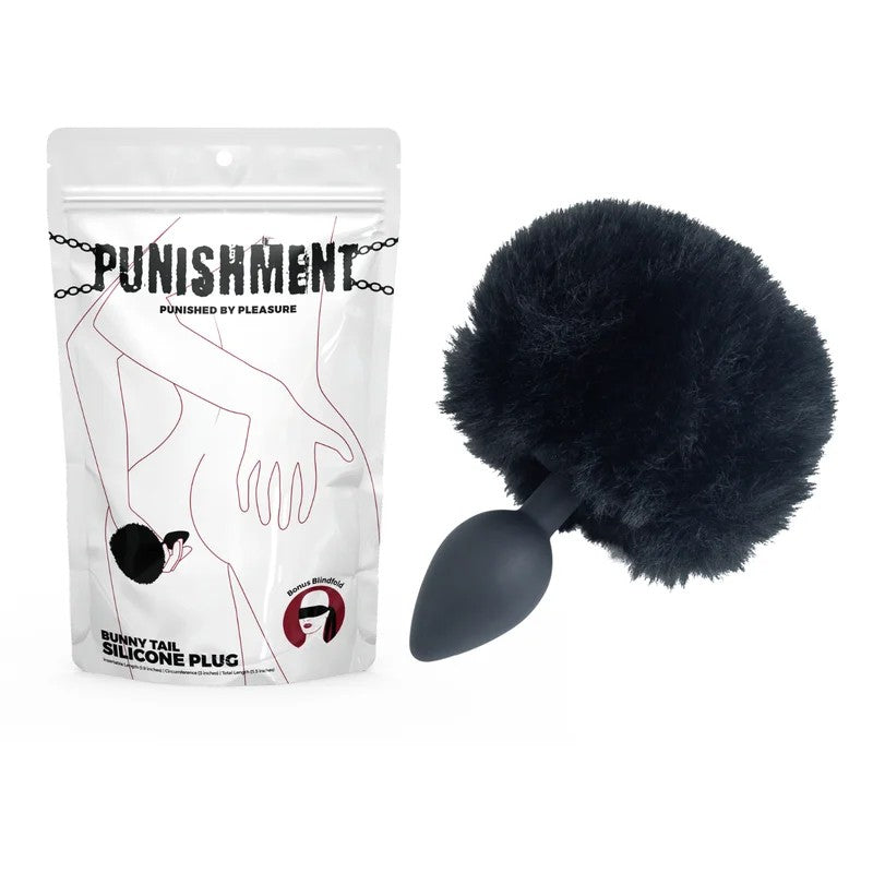 BMS–PunishmentBunnyTailSiliconeButtPlug(Black)