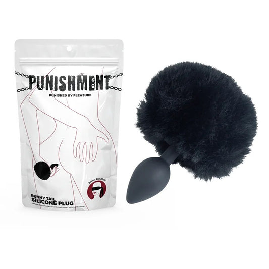 BMS–PunishmentBunnyTailSiliconeButtPlug(Black)