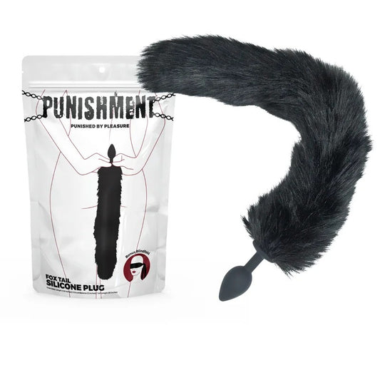BMS–PunishmentFoxTailSiliconeButtPlug(Black)