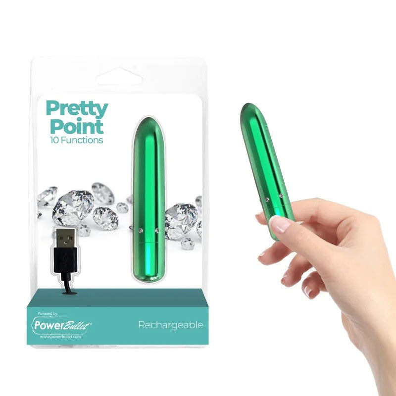BMS–RechargeablePrettyPointBulletVibrator(Teal)