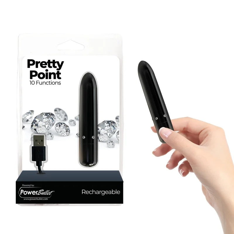 BMS–RechargeablePrettyPointBulletVibrator(Black)