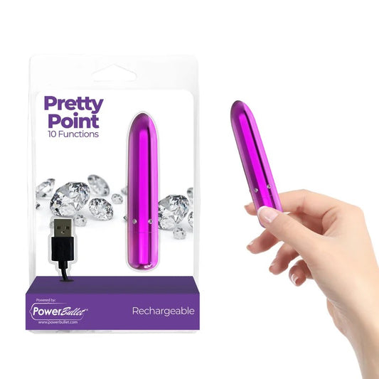 BMS–RechargeablePrettyPointBulletVibrator(Purple)