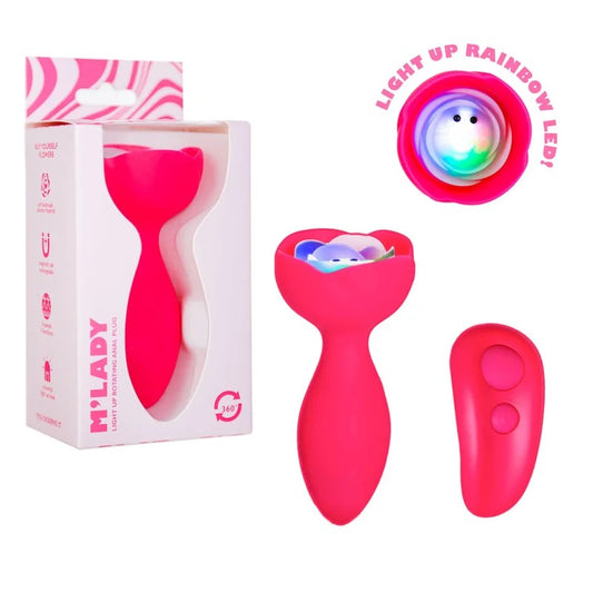 BMSFactory–M’LadyLightUpRotatingAnalPlug(HotPink)