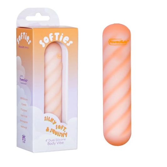 BMSFactory–“Softies”4″DualSiliconeBulletVibrator(Orange)
