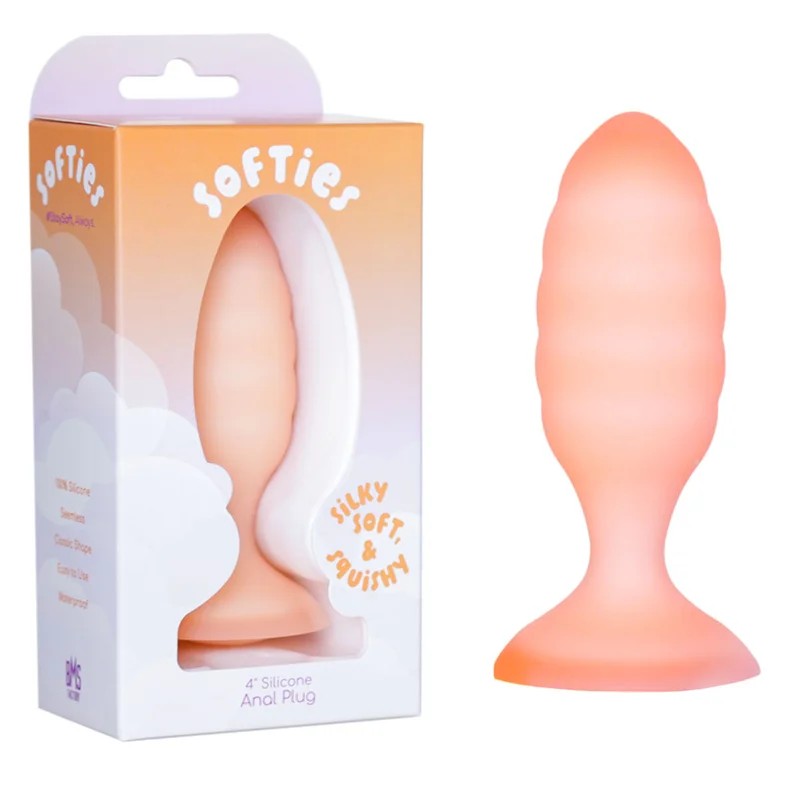 BMSFactory–“Softies”4″Soft&SquishySiliconeAnalPlug(Orange)