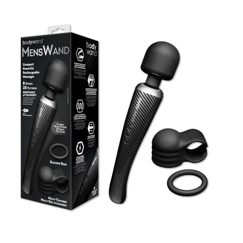 Bodywand–MensRechargeableWandwithAccessories(Black)