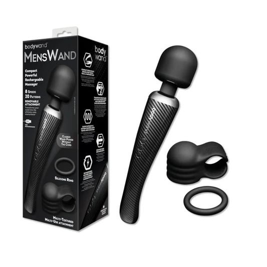 Bodywand–MensRechargeableWandwithAccessories(Black)