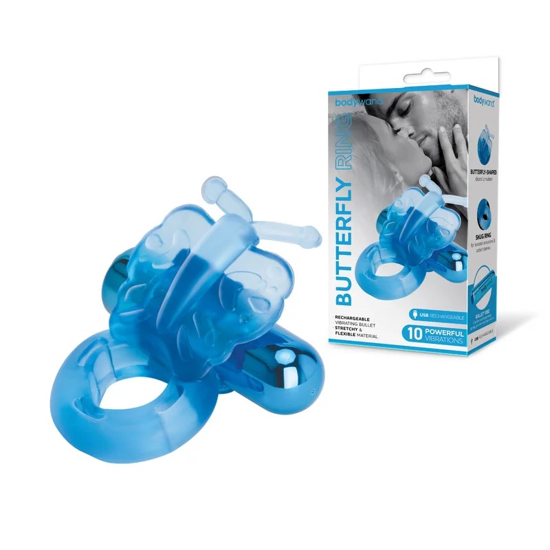 Bodywand–RechargeableButterflyCockRing(Blue)