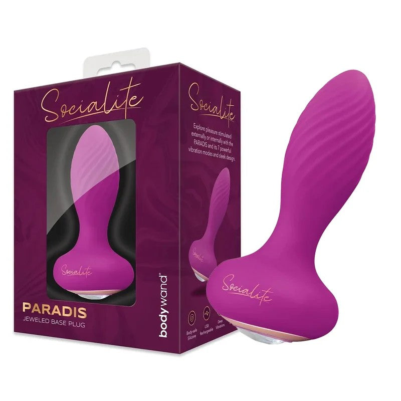 BodywandPARADISJeweledBaseVibratingButtPlug